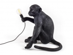 The monkey lamp black sitting
