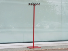 8 places umbrella stand with padlocks