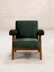 Upholstered easy armchair