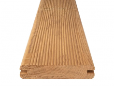 Thermotreated pine for outdoor