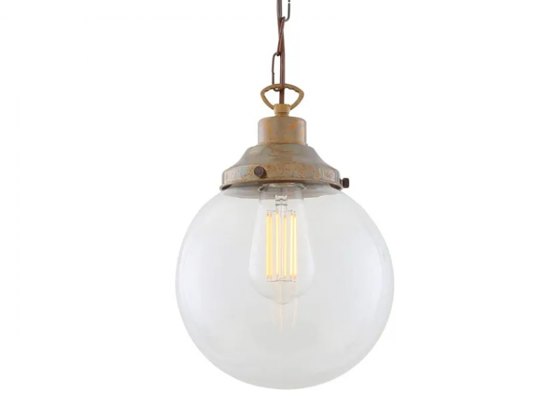 Riad clear globe pendant light 20cm