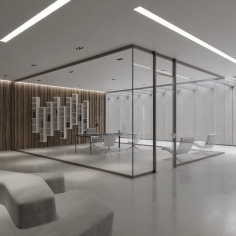 Glass partition