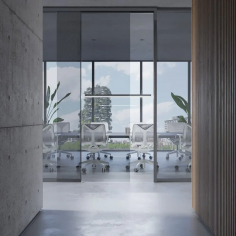 Glass partition