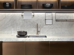 Utensil hanger with led profile