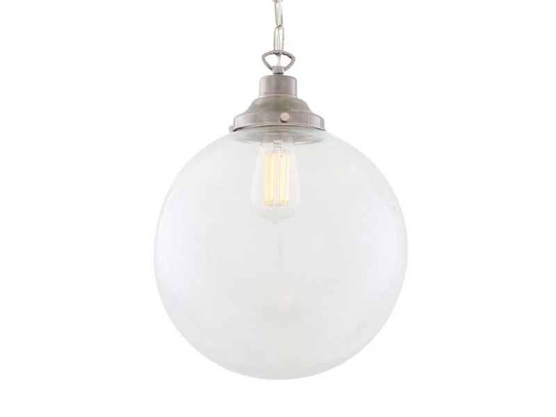 Riad clear globe pendant light 30cm