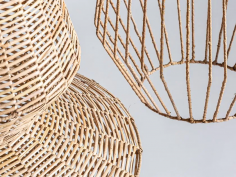 Plissé rattan
