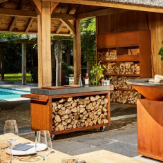 Mise en place table corten 135 pro dark