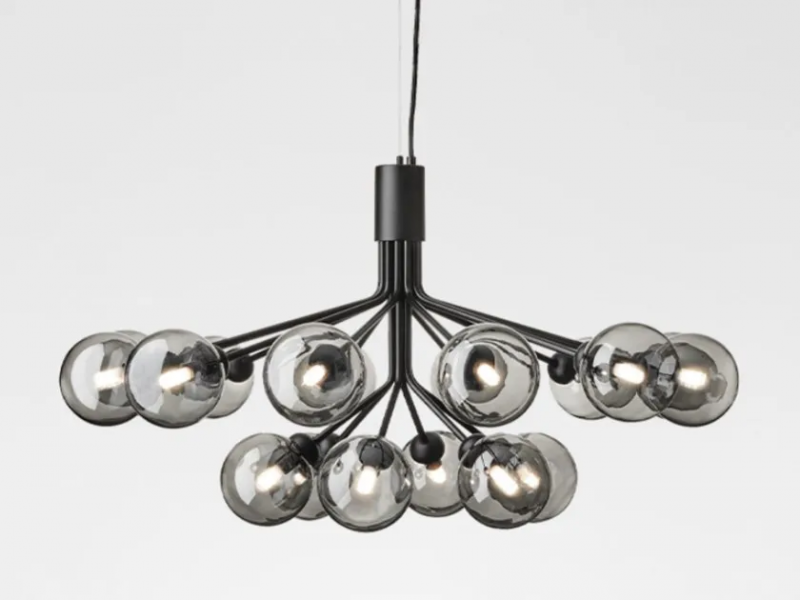 Apiales 18 satin black - smoked