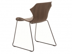Petal | armless chair sled base