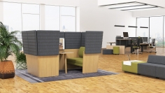 Акустическая мягкая мебель ARCIPELAGO Wood фабрики NARBUTAS