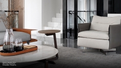Столик журнальный Ilary wood base фабрики POLTRONA FRAU
