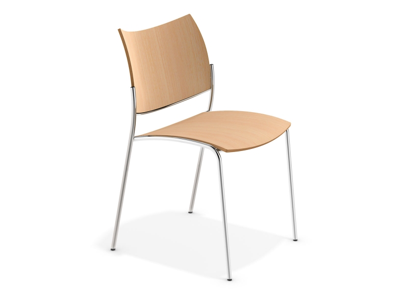 Стул без подлокотников CARVER 1258/00 фабрики Casala