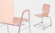 Стул без подлокотников WING II SEAT PLUS CR фабрики NOWYSTUL