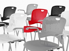 Стул с подлокотниками Caper Stacking фабрики Herman Miller