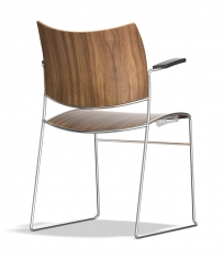 Стул без подлокотников CARVER 1258/00 фабрики Casala