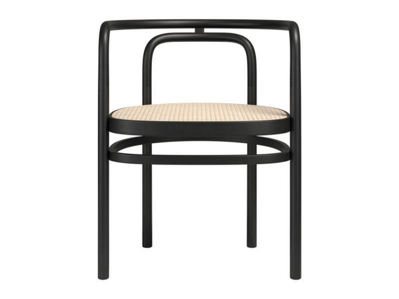 Стул с подлокотниками PK15™ Black coloured ash фабрики FRITZ HANSEN