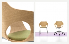Стул с подлокотниками Spark Wood фабрики LINEA FABRICA