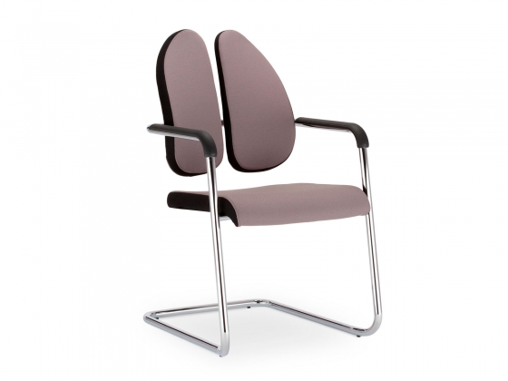 Стул с подлокотниками XENIUM-FRAME-CF-DUO-BACK-CFPS-CR/B фабрики NOWYSTUL