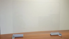 Transparent plexiglass partition