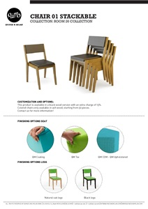 Product sheet - Room 26 Chair 01 Stackable
