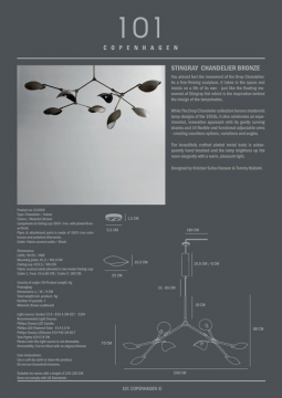 Stingray Chandelier Bronze (en)