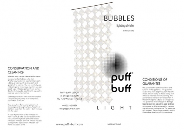 puff buff BUBBLES divider/pendant lamp (en)