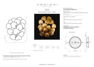 abrissi lily metal wall light (en)