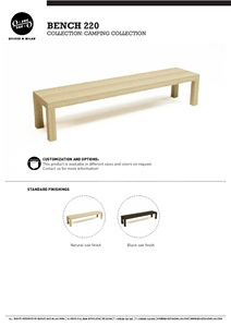 Product sheet - Camping Bench 220