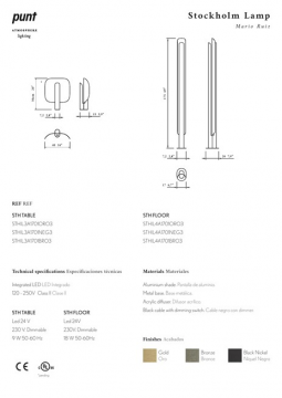 Stockholm lamp - technical data (en, es)