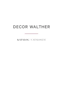 DECOR WALTHER 2018 | 2019 (de, en)