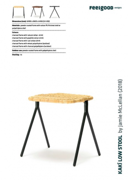 Kaki low stool - Jamie McLellan (en)