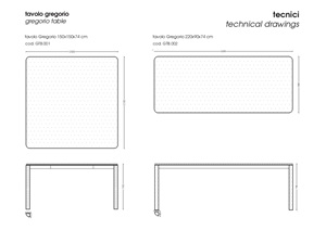 Gregorio table technical sheet (it, en)